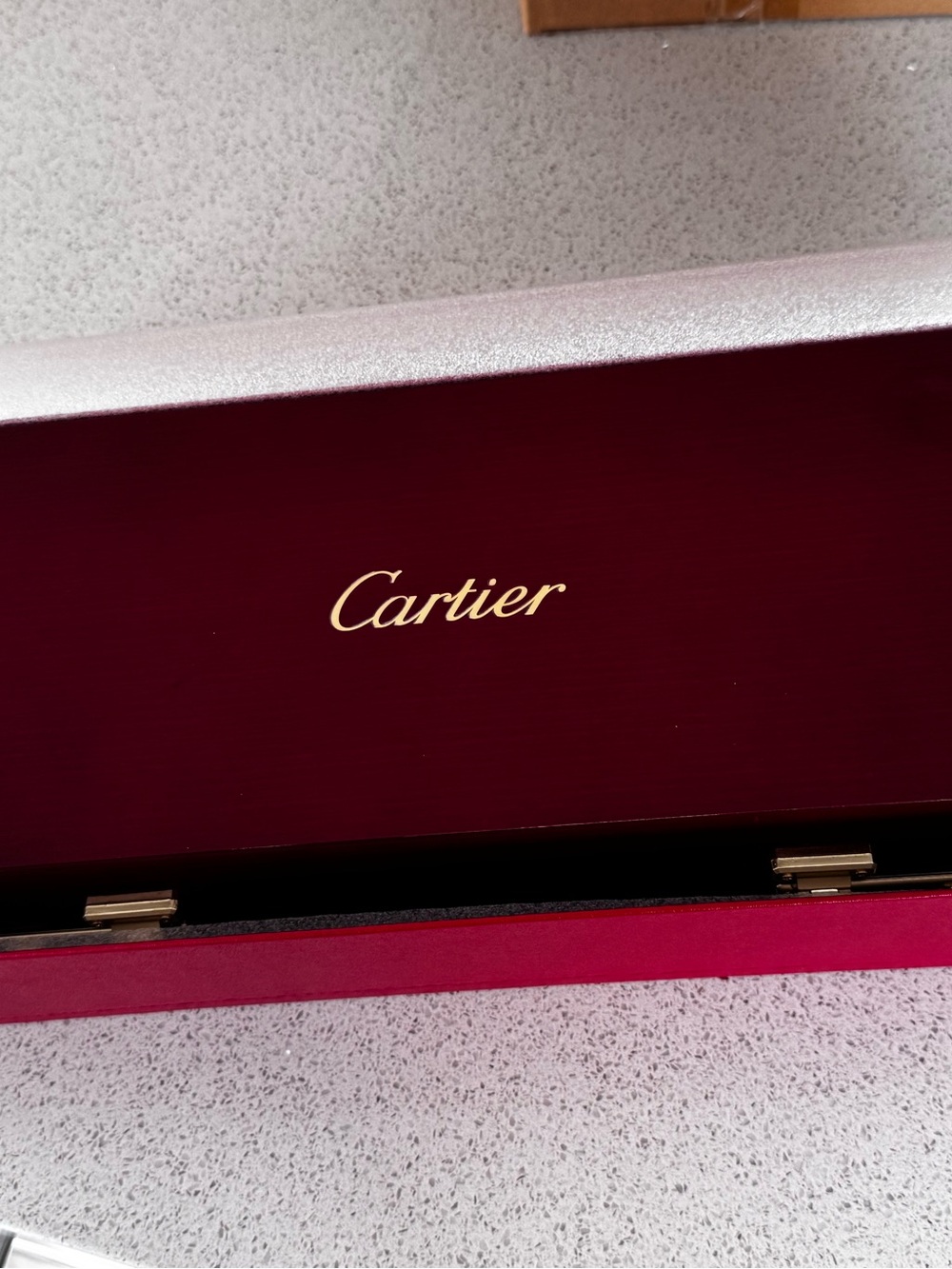 Cartier Red and Black Leather Five-Watch Travel Case with Gold Hardware - Picture 6 of 8